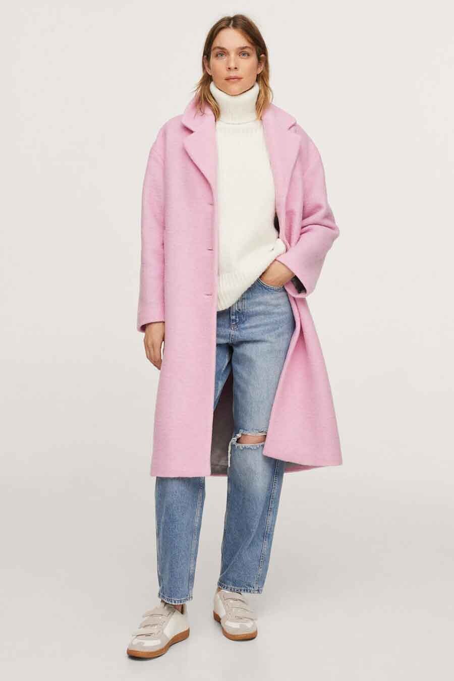 Manteau 2025 rose pastel